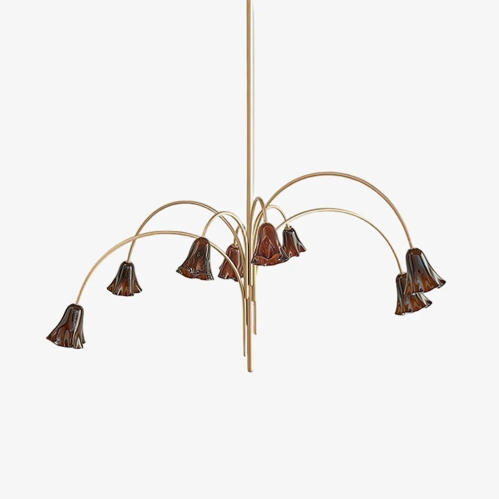 Fletcher Modern Colorful Floral Glass Fazzo Chandelier