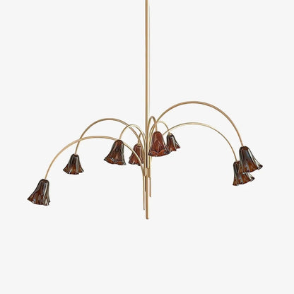 Fletcher Modern Colorful Floral Glass Fazzo Chandelier