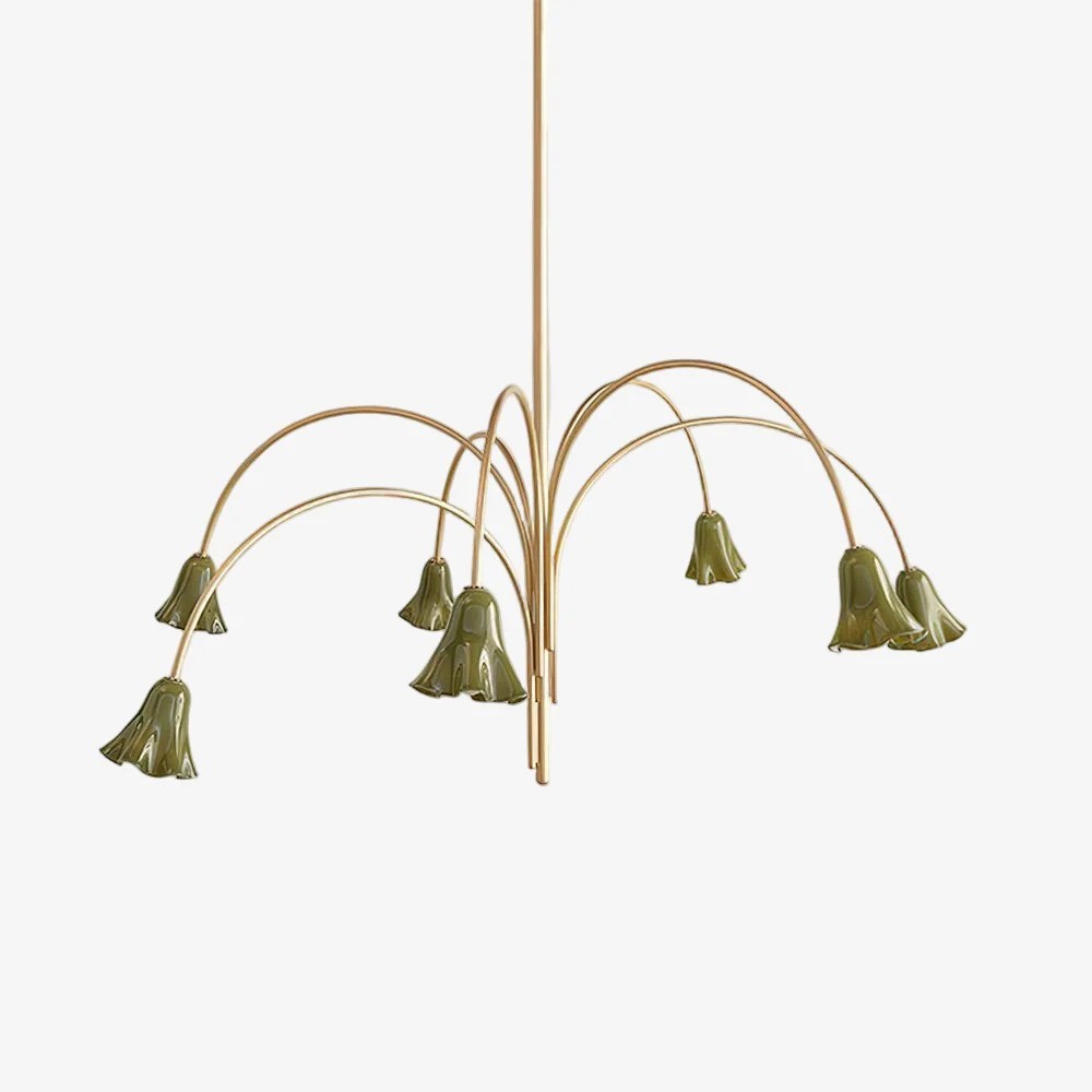 Fletcher Modern Colorful Floral Glass Fazzo Chandelier