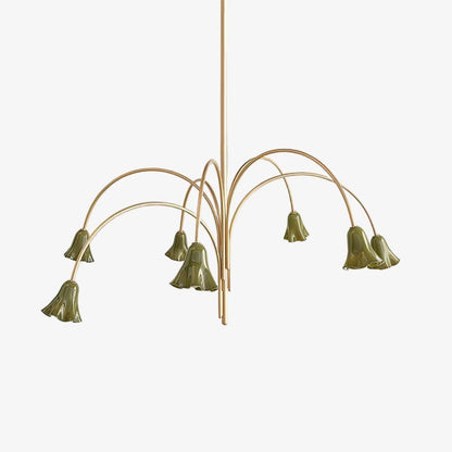 Fletcher Modern Colorful Floral Glass Fazzo Chandelier