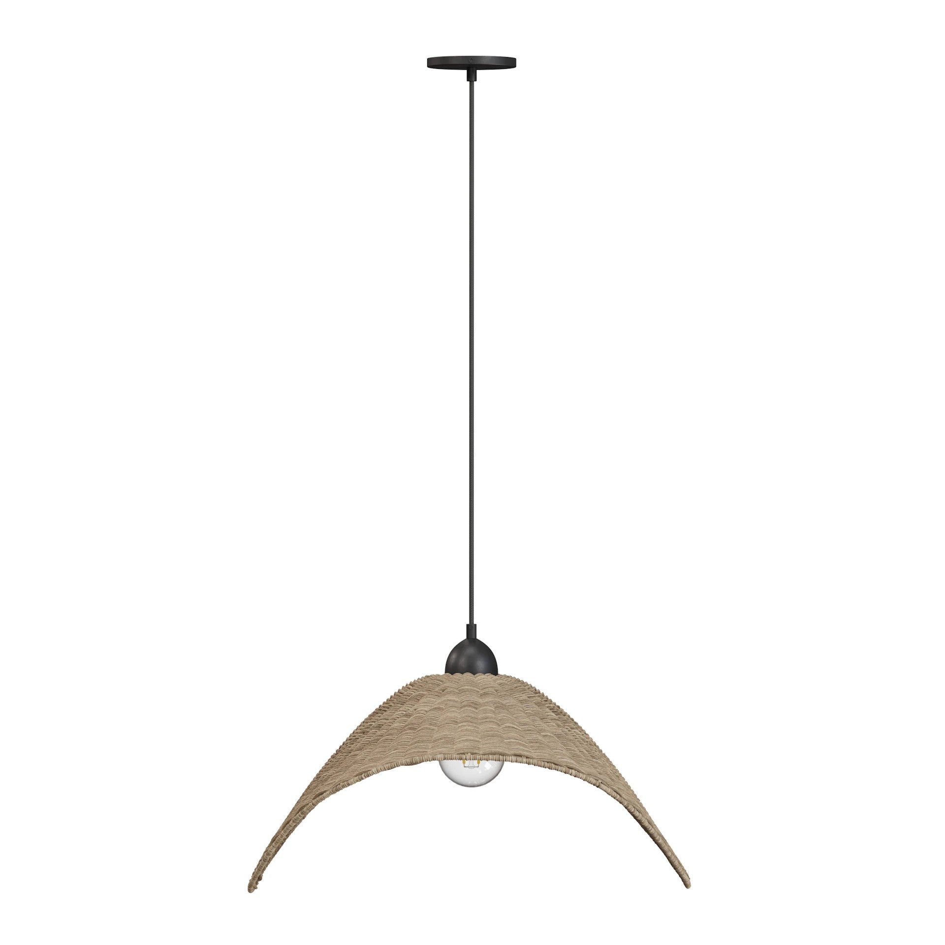Holli Organic Boho Wicker Rattan Pendant Light