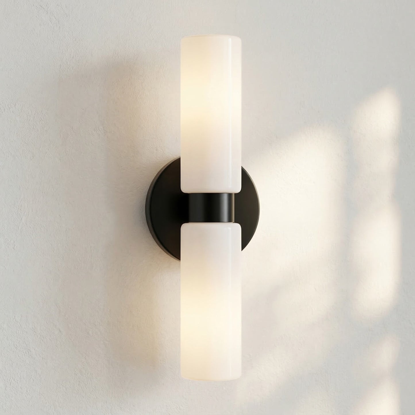 Sinclair Minimalist Glass Double Short Wall Light