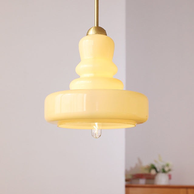 Carla Colorful Gourd Shaped Glass Shade Pendant Light