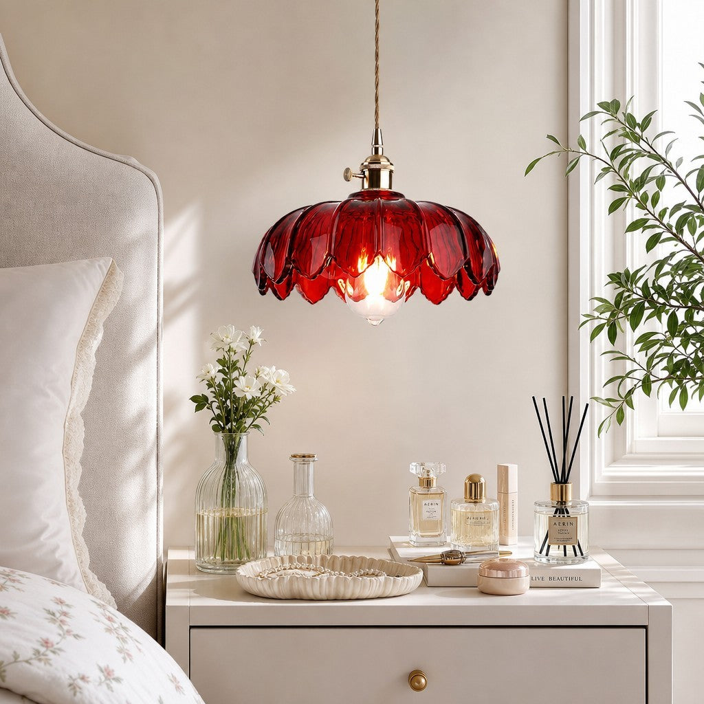 Jacinta Green Scalloped Pendant Light