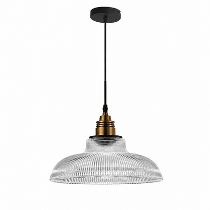 Aevia Vintage Transparent Striped Glass Pendant Light