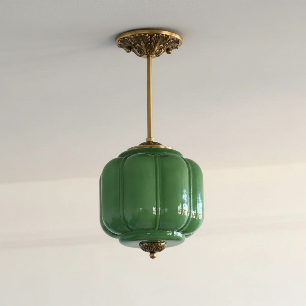 Conran Vintage Milk Glass Lantern Eloise Ceiling Light