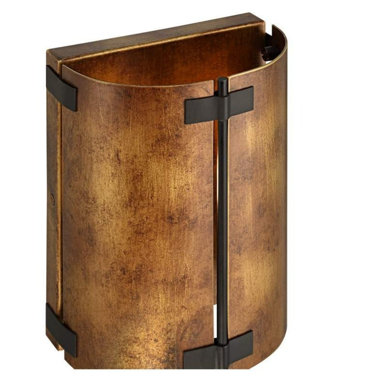 Zoe Industrial Rustic Bronze Cylindrical Metal Wall Sconce