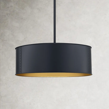 Zanthe 4 Light Vintage Industrial Iron Drum Chandelier