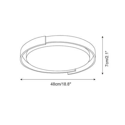 Jonathan Minimalist Round Travertine Stone Flush Mount Ceiling Light