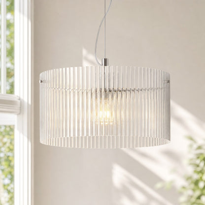 Erisen Farmhouse Ribbed Glass Pendant Light