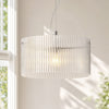 Erisen Farmhouse Ribbed Glass Pendant Light