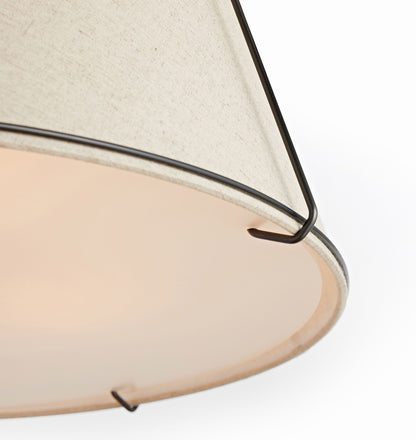 Hesperia Fabric Drum Shade Semi Flush Mount