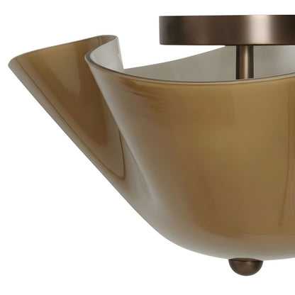 Esmay Modern Wavy Glass Fazzo Flush Mount Ceiling Light