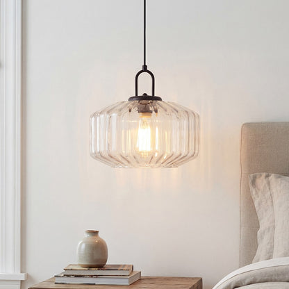 Ivan Vintage Handmade Striped Glass Pendant Light
