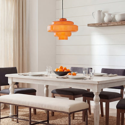 Yves Vintage Tiered Glass Pendant Light