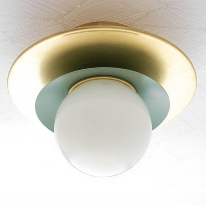 Ilincic Modern Morandi Globe Brass Ceiling Light