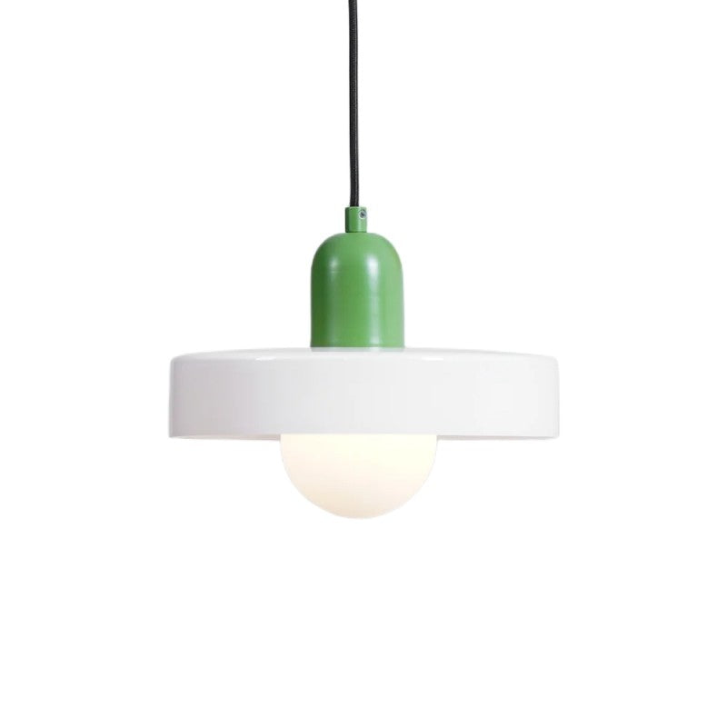 Xanadu Bauhaus Stained Glass Disc Pendant Light