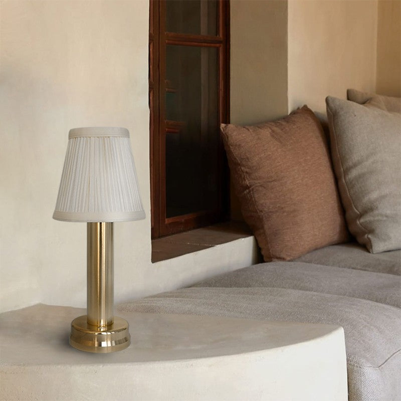 Mariana Cordless Battery Operated Pleated Shade Table Lamp
