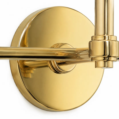 Lennox Luxurious Triple Metal Aged Brass Sconce