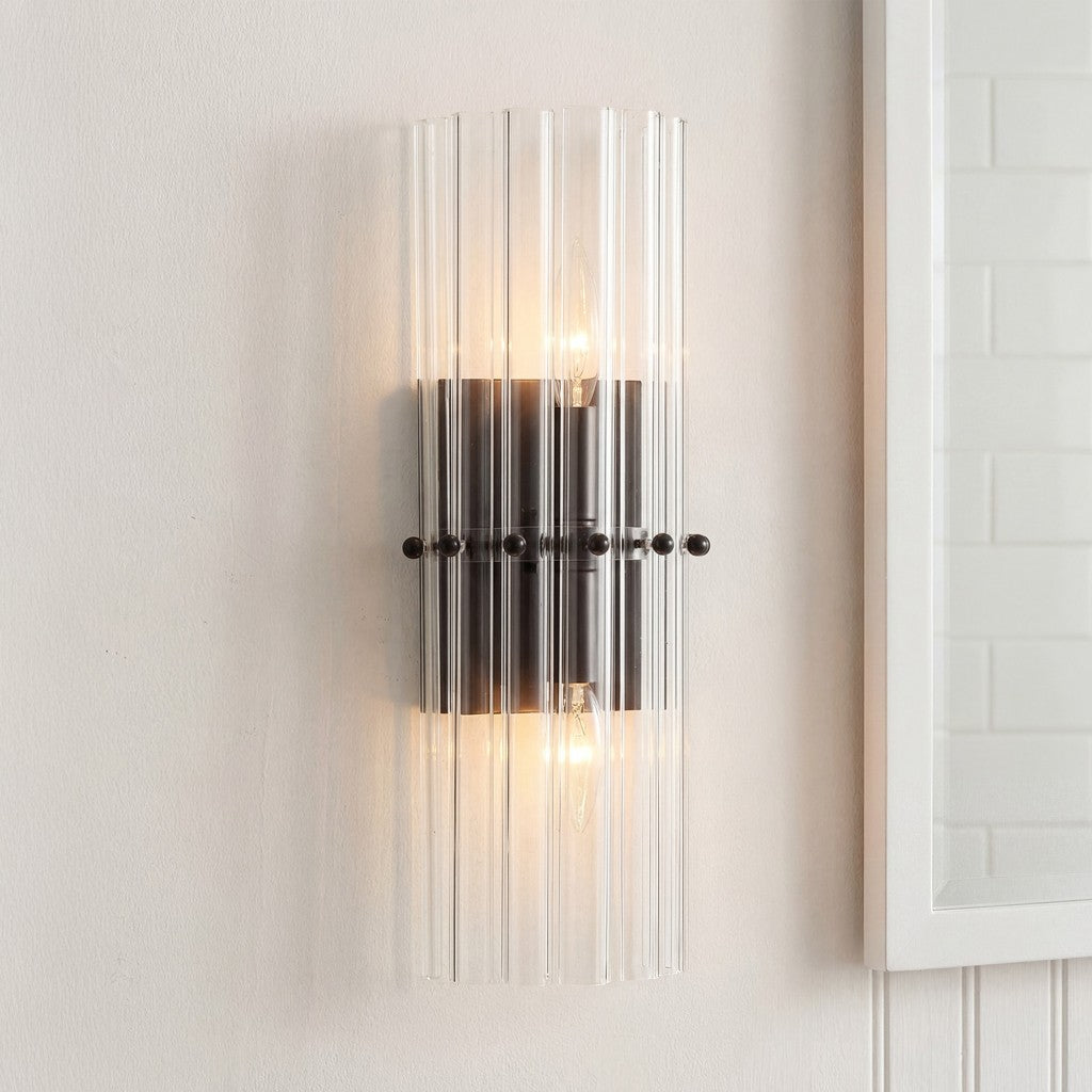 Vovizy Farmhouse Double Mallory Crystal Sconce