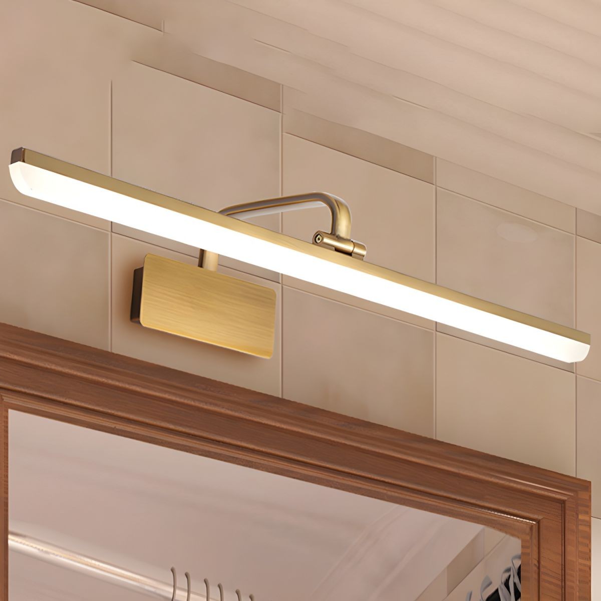 Jaryn Rustic LED Bar Brass Wall Light