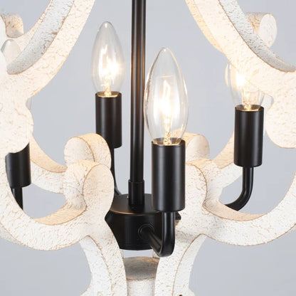 Astridina Rustic Antique Wooden French Country Chandelier