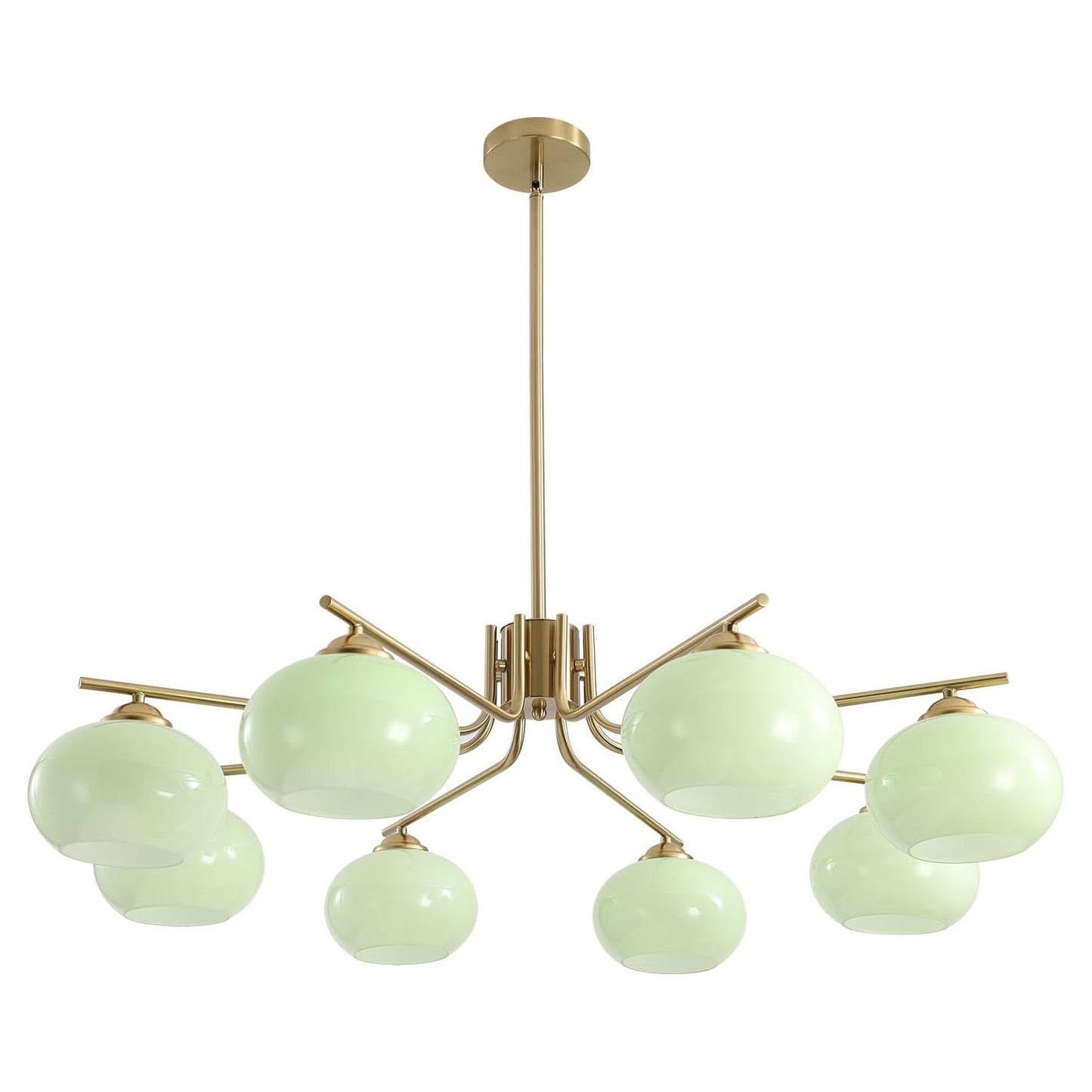 Kairox Mid Century Bauhaus Large Glass Globe Sputnik Chandelier