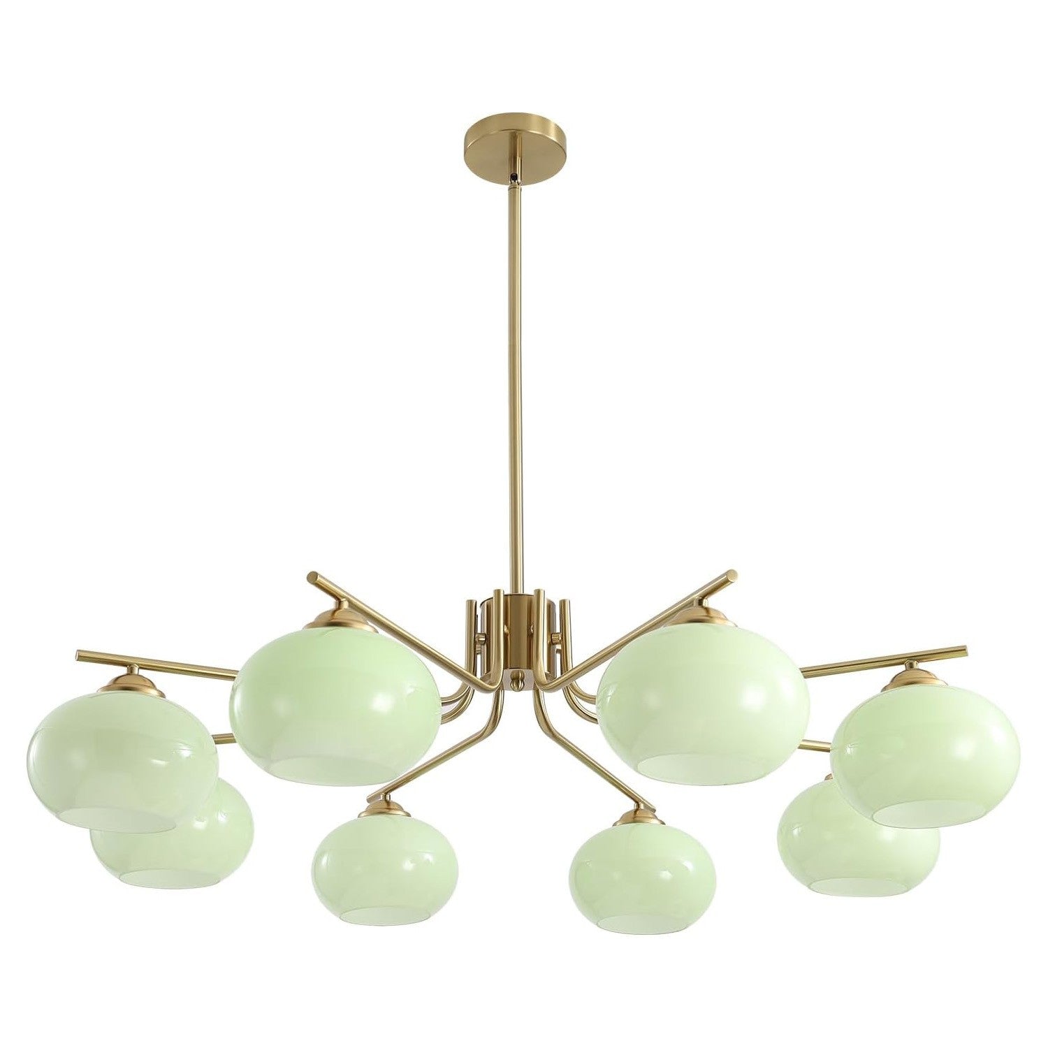 Kairox Mid Century Bauhaus Large Glass Globe Sputnik Chandelier