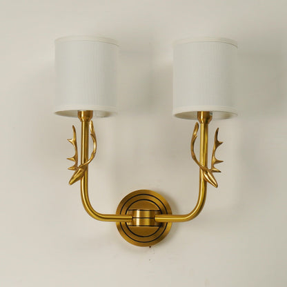 Akshara Farmhouse Brass Deer Head Wall Light