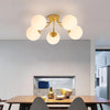 Anwen Mid Century Glass Brass Sputnik Bubble Chandelier