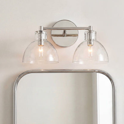 Keen Farmhouse Cooper Recycled Glass Dome Sconce