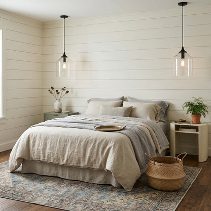Declan Modern Bell Shaped Glass Pendant Light
