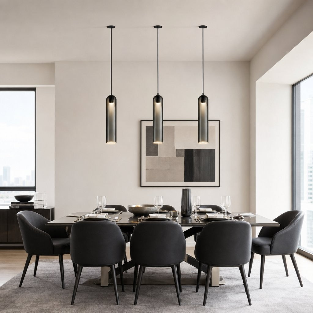 Kimaya Benedict Tube Glass Pendant Lamp