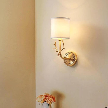 Akshara Farmhouse Brass Deer Head Wall Light