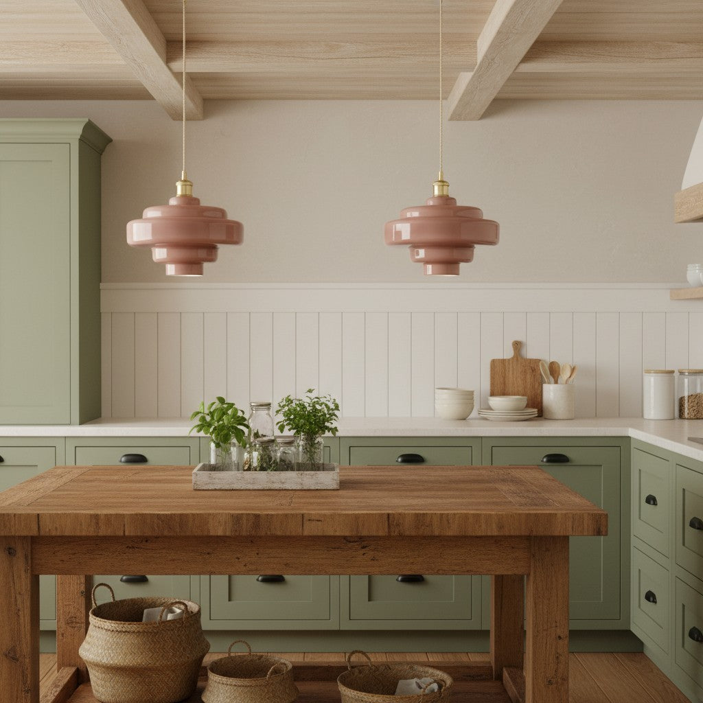 Yves Vintage Tiered Glass Pendant Light