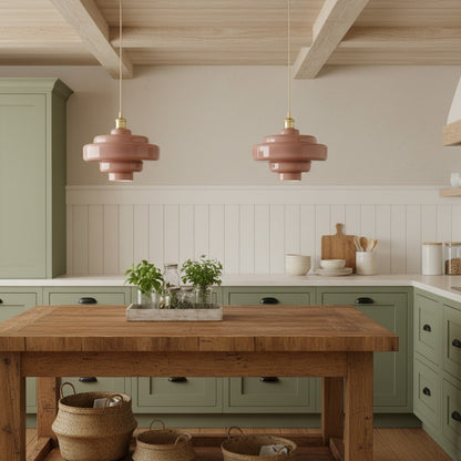 Yves Vintage Tiered Glass Pendant Light