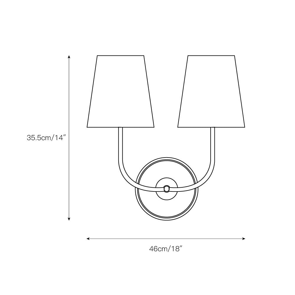 Wrynn 1/2/3 Light Fabric Shade Wall Sconce