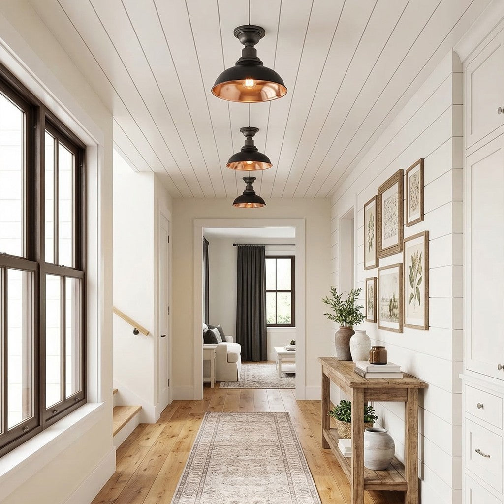 Creed Classic Industrial Metal Dome Ceiling Light