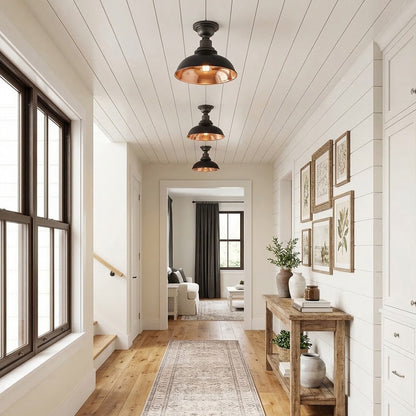 Creed Classic Industrial Metal Dome Ceiling Light