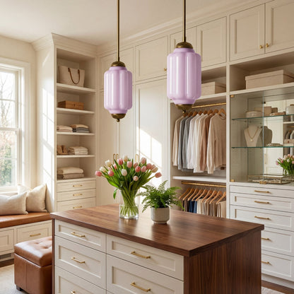 Cyrilith Farmhouse Pumpkin Glass Eloise Pendant Light