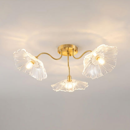 Pranavi Lotus Leaf Glass Ceiling Light