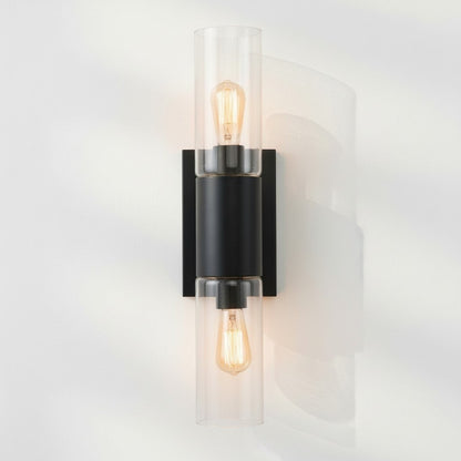 Zeylen Frances Water Ripple Glass Double Tube Sconce