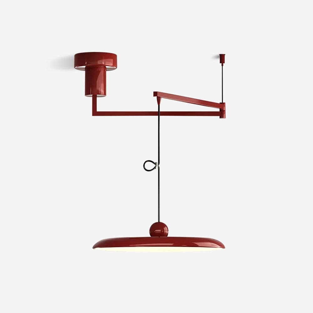 Delphin Colorful Swing Arm Flying Saucer Pendant Light