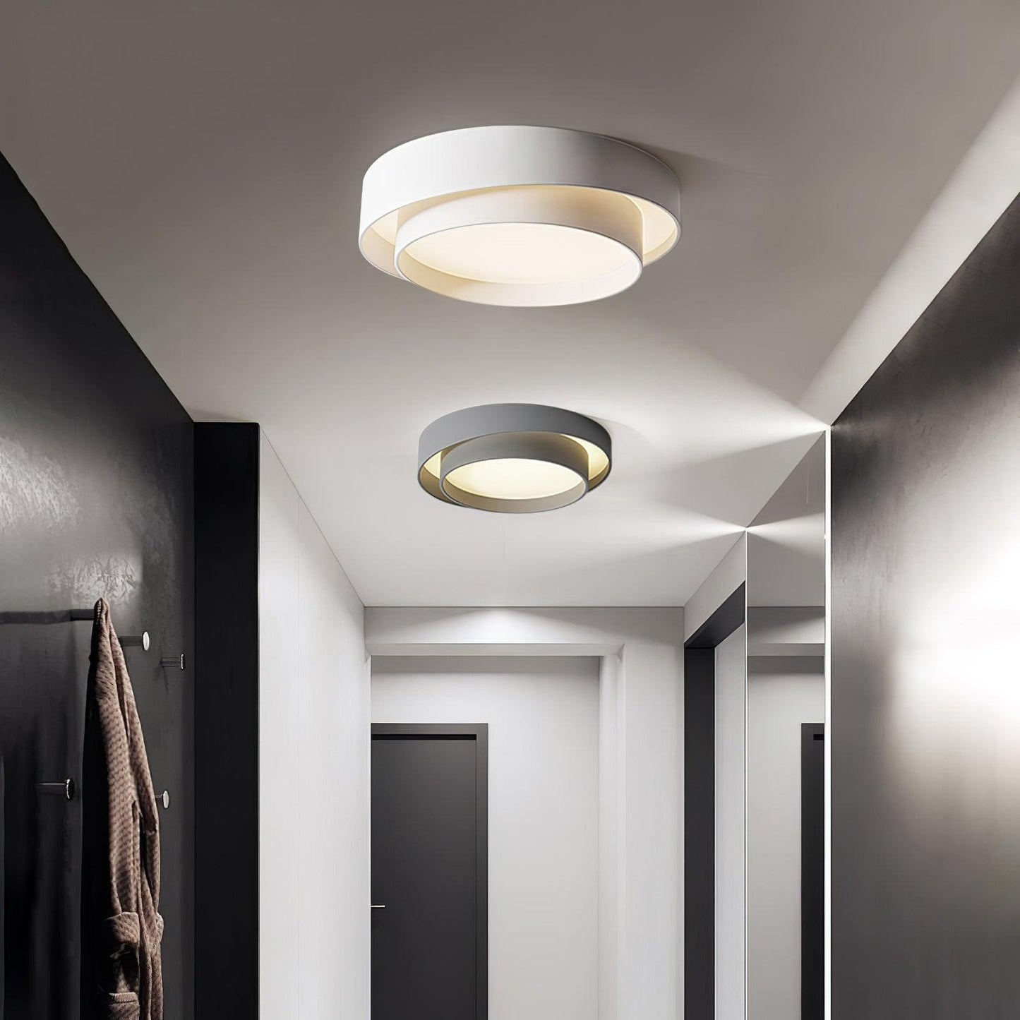 Melady Nordic Irregular Double-Layer Circular Ceiling Light