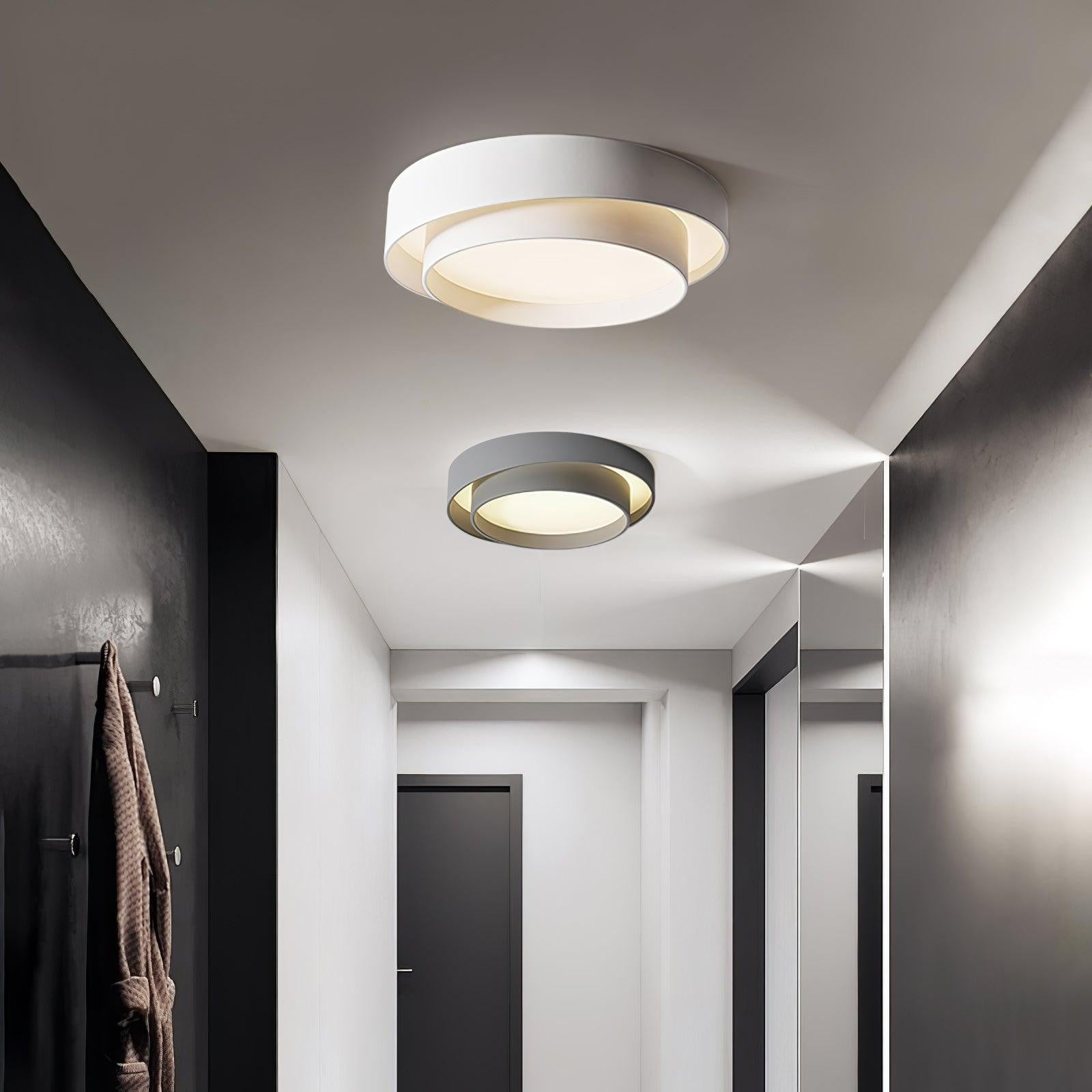 Melady Nordic Irregular Double-Layer Circular Ceiling Light
