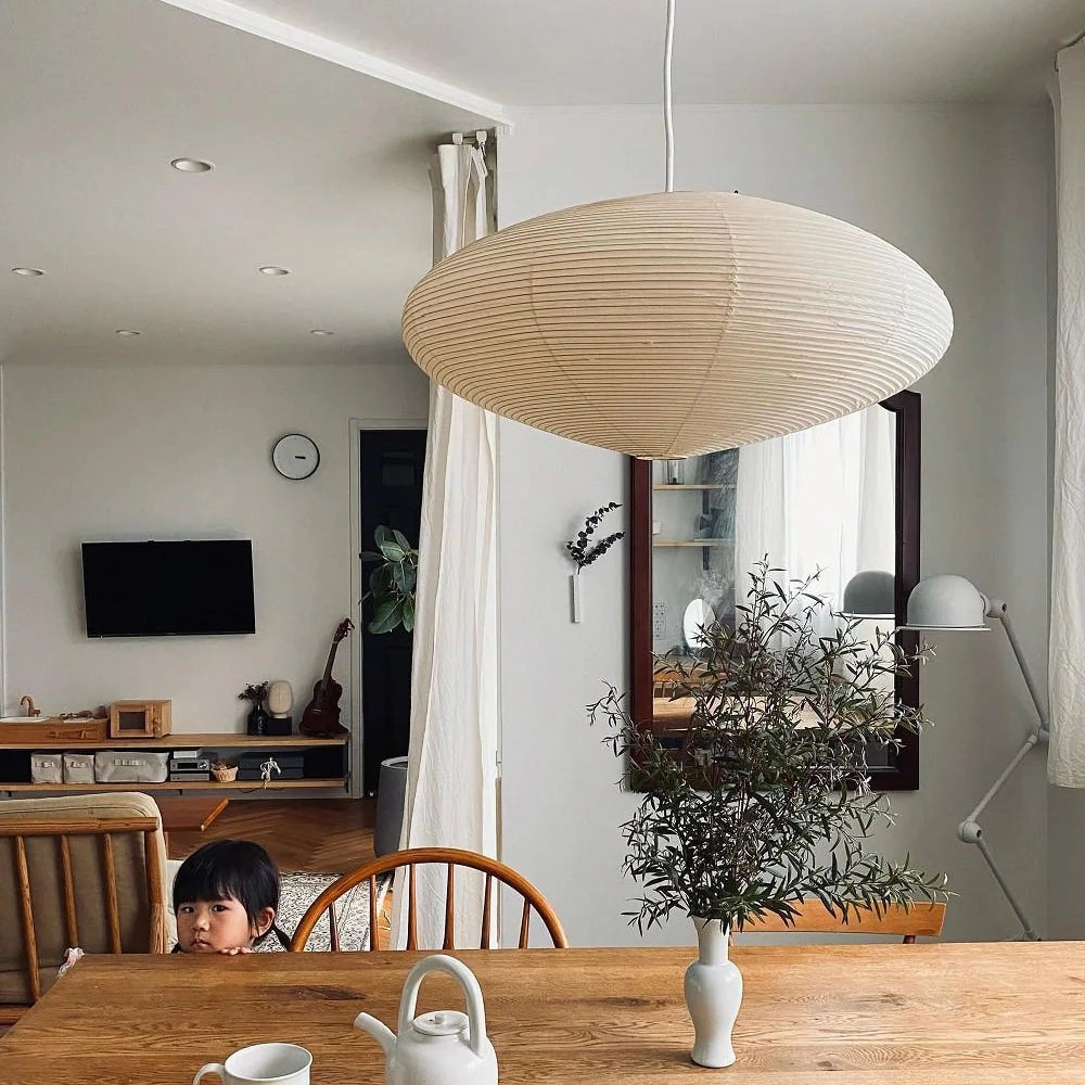 Gino Japanese Rice Paper Lantern Pendant Light