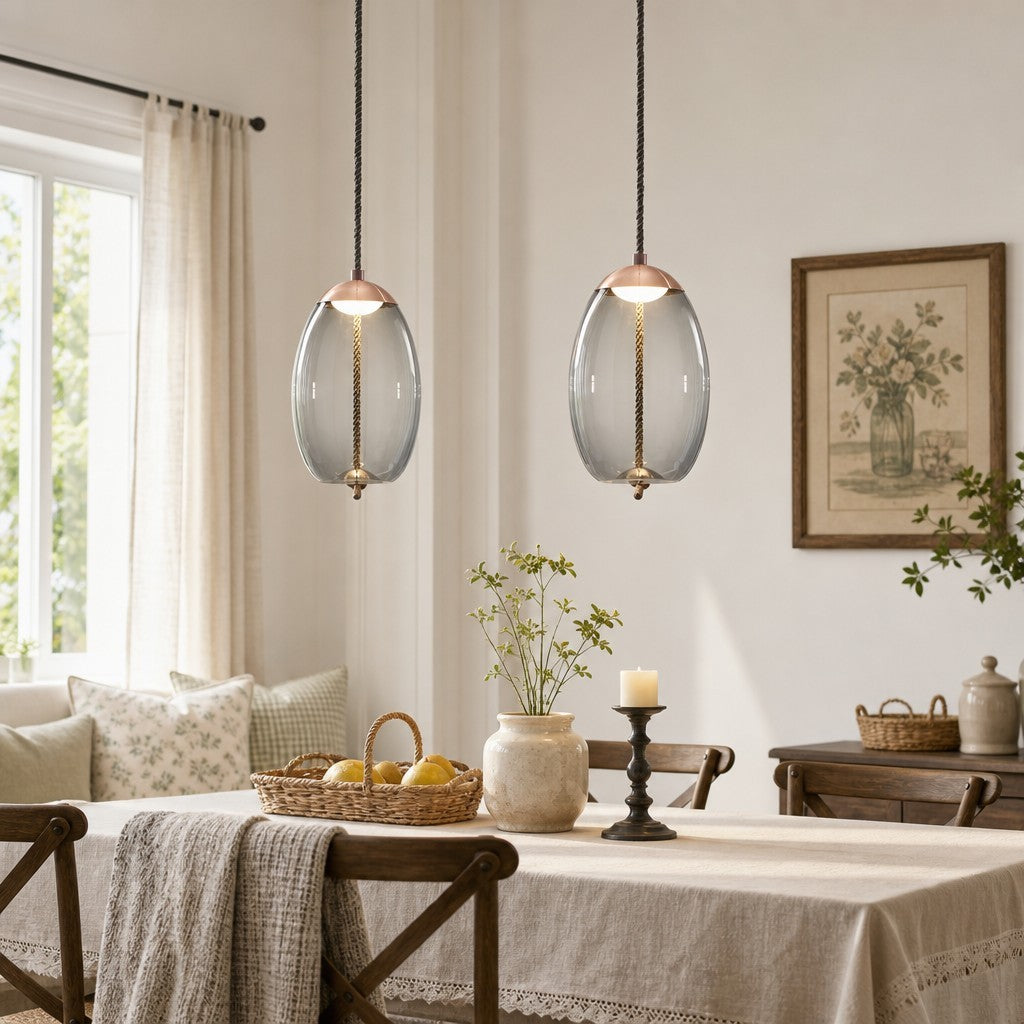 Lewis Modern LED Geometric Glass Pendant Light