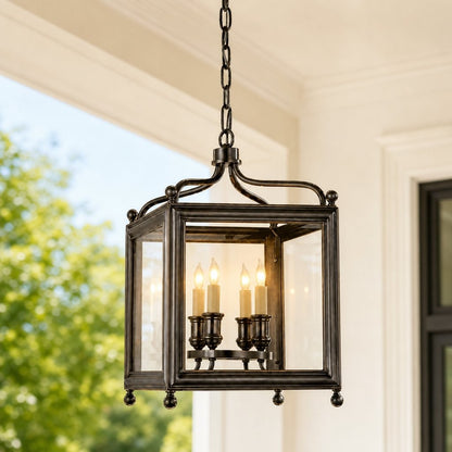 Leroy Vintage Metal 4-Light Lantern Pendant Light