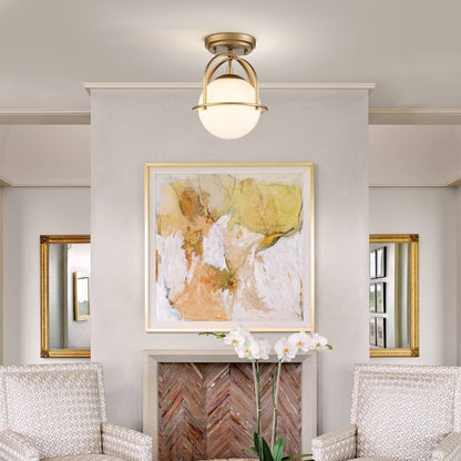 Aurea Vintage Globe Flush Mount Ceiling Light