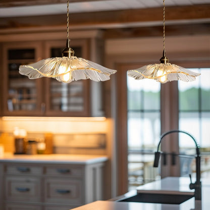 Callista Retro Lotus Creative Glass Pendant Light